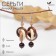 Handmade earrings, wooden "shells", white color
