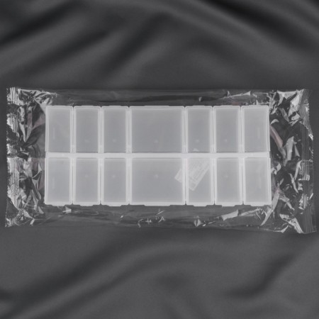 Organizer for beads, 14 departments, 25 × 10.5 × 2.75 cm, the color is transparent-3