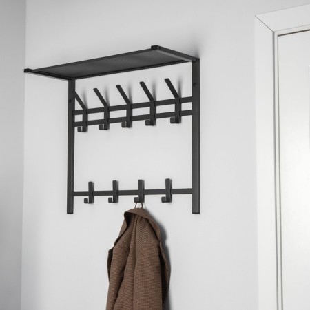 A hanger with a shelf of 2-long Toronto 22, 67 × 27 × 58.5 cm, color graphite-3