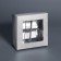 Box for 4 sweets silver glitter, 8.5 x 8.5 x 4 cm. Confectionery packaging