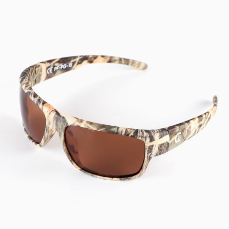 Glasses Polarization floating trackers Dark Camo in a case, Brown lenses-1