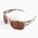 Glasses Polarization floating trackers Dark Camo in a case, Brown lenses