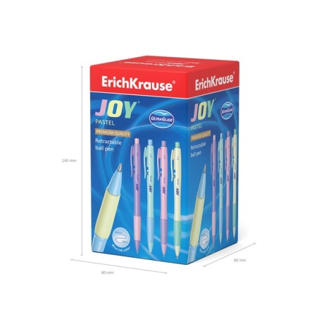 Handle Automatic Erichkrause Joy Pastel, "Ultra Glide Technology", node 0.7 mm, blue ink, letter length 1300 meters-4