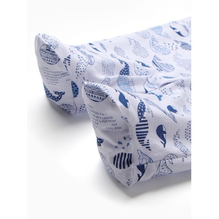 Details for children with closed legs "whales", white/blue color, height 62 cm-3