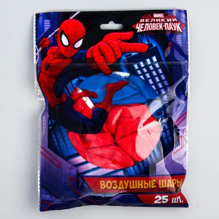 Airy ball "Pow", 12 inch, latex, 25 pieces, spider-person-4