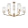 Suspended lamp 60W, 9XE14, 65.5x90 cm, French gold