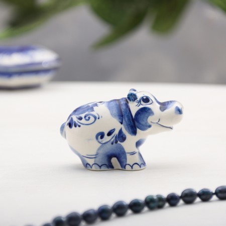 Souvenir "Hippo", Gzhel