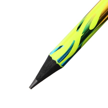 Pencil of the Black -Graph "Waves", the hardness of HB, with an eraser, sharpened, mix-4