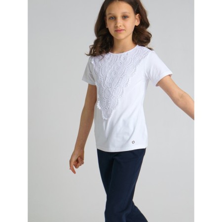 Blouse with lace for a girl, height 152 cm