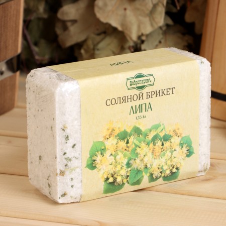 Lipa salt bricket with Altai herbs, 1.35 kg "Dobroparov"