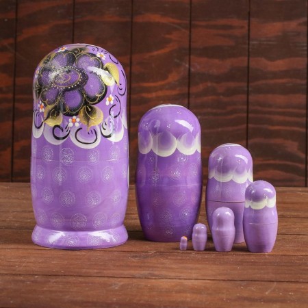 Matryoshka 7 in 1, painted, Mix colors-1