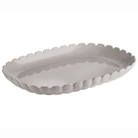 Serving trace Guzzini Tiffany, size 32x22.5 cm, gray-beige color
