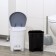 Garbage container with pedal, 7 l, marble color