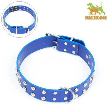 The collar of the clinker in 2 rows, 65 x 3.4 cm, Osh 50-60 cm, blue