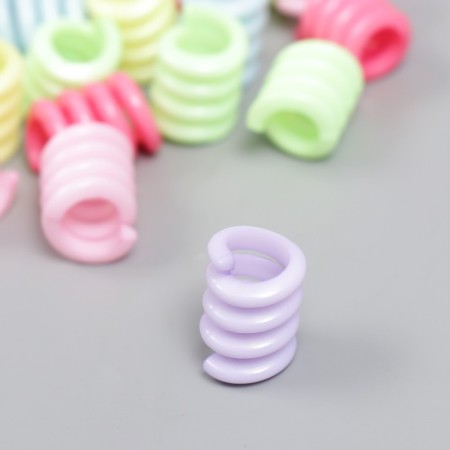 Beads for creativity plastic "Springs Pasteel" Color set 35 pcs 1.8x1.2x1.1 cm-1