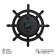Watch Wall Interior "Speaker. Map" D-15 cm, silent, black with bronze