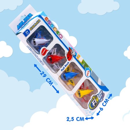 A set of inertial aircraft "Airlines", 4 pieces-7