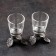 A set of 2 stacks-frauds "partridge", d = 4.5cm h = 8.5cm