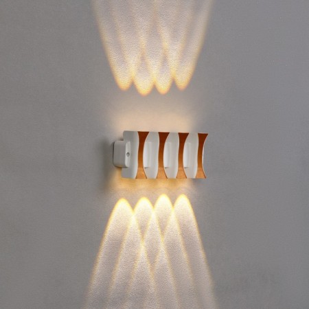 Facade lamp "Elegant", FSD-041, 8 W, 3000K, 4 rays, IP65, 220 V, plastic, white-3