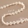 Pearls on threads, flat, 10 mm, 9 ± 1 m, white color