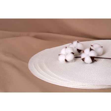 Set of serving napkins on the table "Loft", 4 pcs, d = 38 cm, white color-13