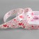 Satin tape "Hearts", 15 mm × 23 ± 1 m, white/red 001 color