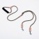 A leash of 8 mm with a pack for 2 dogs, polyester and genuine leather, 73 + 2x57 cm, beige