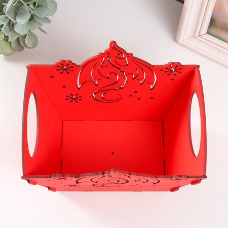 Basket-jacket "Dragon" Red 18x12x14.5 cm (set of 5 parts)-3