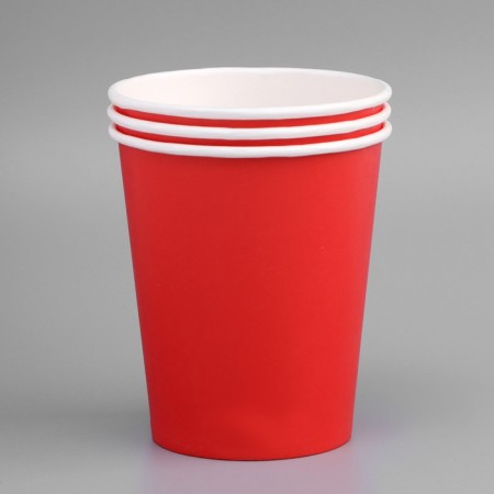 Paper glass "red" 250 ml, diameter 80 mm-1