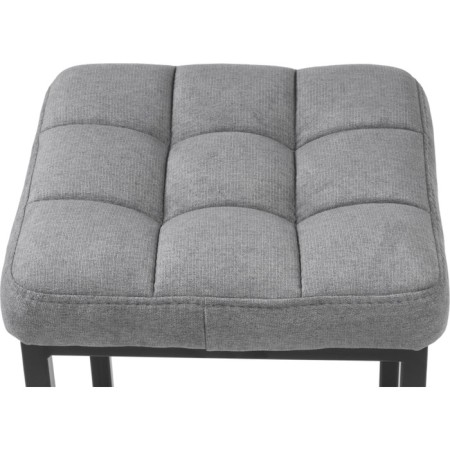 Stool Bar loft Metal/fabric, black/gray 35x35x65 cm-1