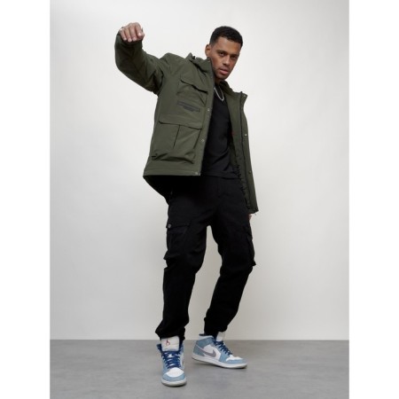 Sports male jacket, size 48, khaki color-4