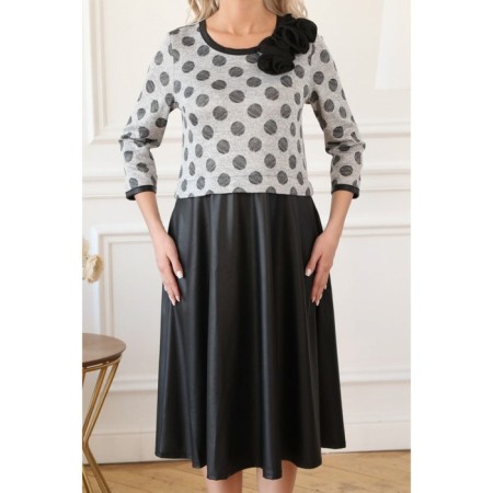 Women's dress, size 42, gray color-1