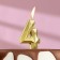 Candle in the cake on the skewer "Almaz", the number "4", gold, 4.5 cm