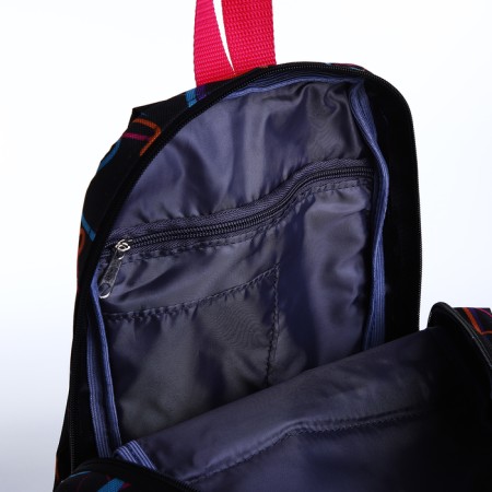 Baby backpack on lightning, 2 outer pockets, black color-3