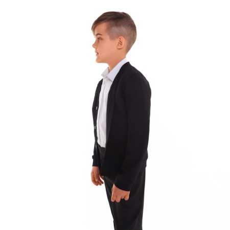 School cardigan for a boy, black color, height 146 cm-1