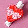 Decorative clothing “hearts with a bow” set 6 pcs., 2 × 11.5 × 16 cm