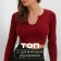 TOP with a long sleeve Minaku: Sportly; color Bordeaux rr m