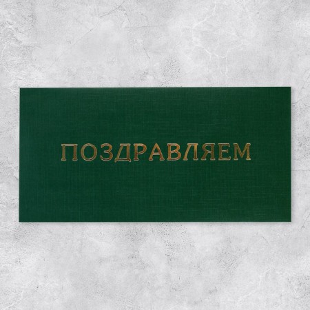 Gift envelope "Congratulations", embossing, designer paper, 22 × 11 cm-1