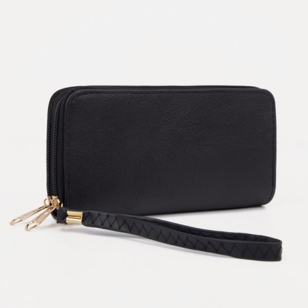 Women's wallet on lightning, black color