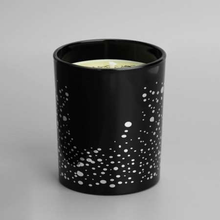 Aromatic candle "Silver Spot", blackberry, black glass-3