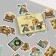 Stickers for creativity "Retro and flowers" embossing gold set 48 pcs 9x7x0.8 cm