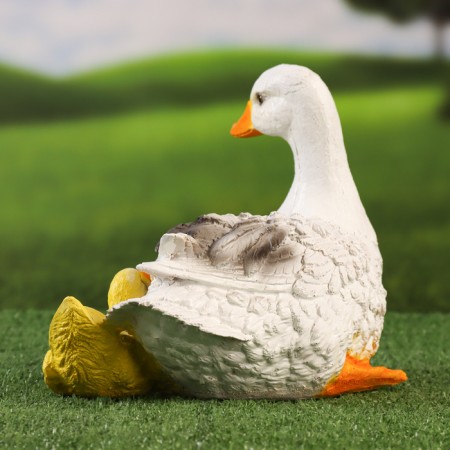 Garden figure "Duck with a duck" 23x15x20cm ////-2