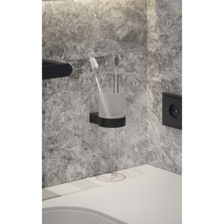 Holder with a glass matte glass, black artwelle-3