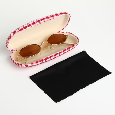 Case for glasses on the cracker, length 16 cm, red color-2
