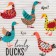 Easter share of Lovely Ducks 35x60 cm, 100% cotton, 160g/m2