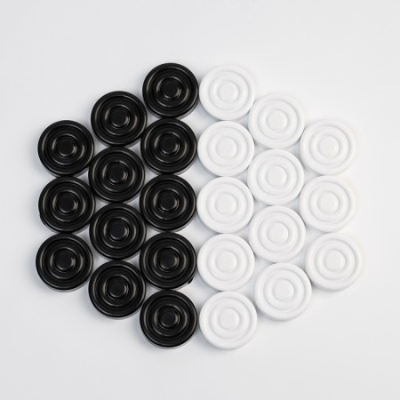 Checkers with a vinyl field, field 30 x 30 cm, d-3 cm, h-0.9 cm-2