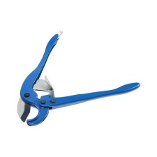 Scissors for cutting pipes of tundra on plastic, semiautomat, reinforced, elongated, up to 64 mm