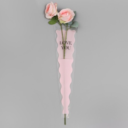 Package Concert Flowers, "Feelings", 12.5+4x45 cm, light pink-1