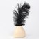 Feather for decor, size: 30-35 cm, black color