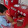 Toy kitchen made of wood "vintage", red color